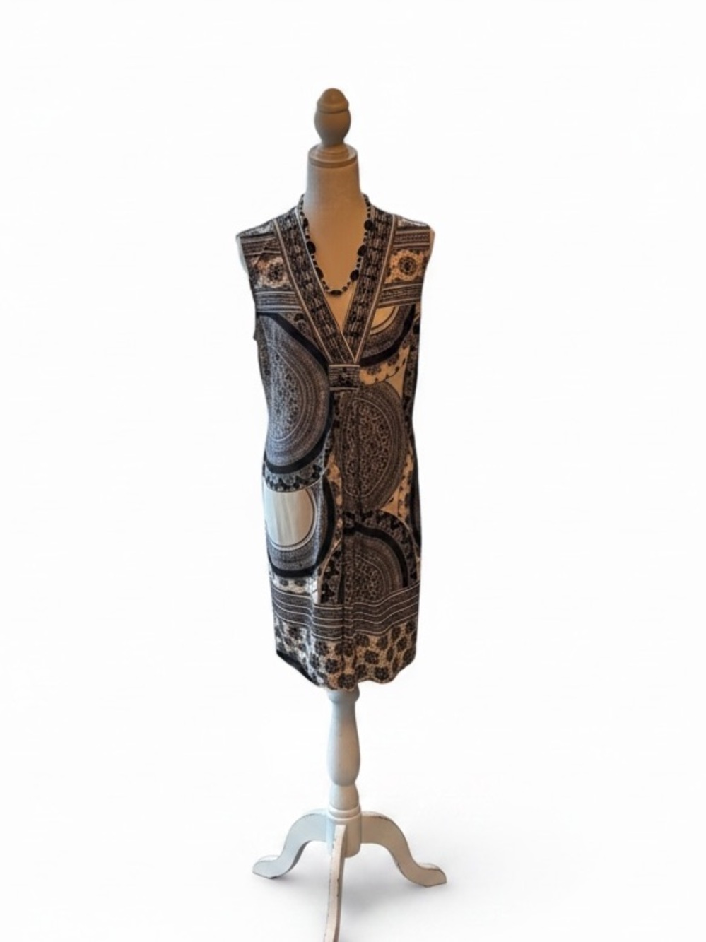 Hale Bob Sleeveless Dress With Necklace